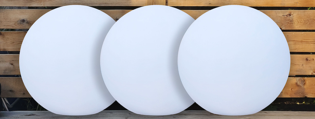 Three Large LED Spheres