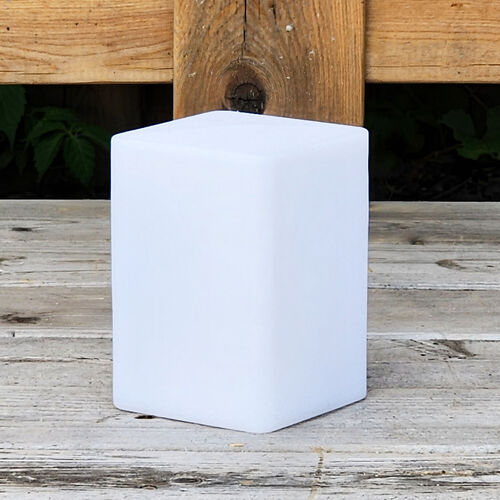 Tabouret boîte cube lumineux LED avec télécommande infrarouge Glow Cube petit (10x15 cm)